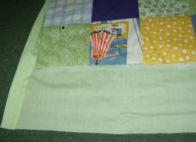 Quilt Squares Pinned